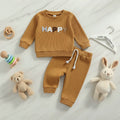 HOORAY Ribbed Baby Sweatsuit Set