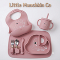 Elephant Silicone Baby Feeding Set 8 Piece