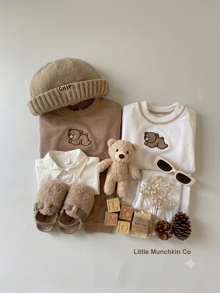 Korean Bear Sweatsuit Set