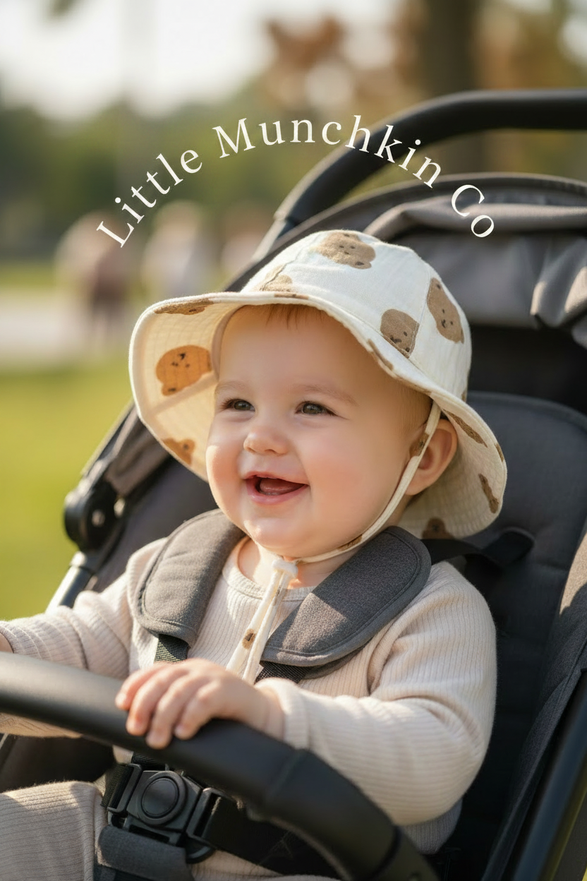 Baby Bear Muslin Bucket Hat