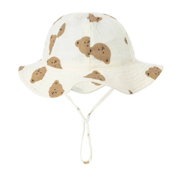 Baby Bear Muslin Bucket Hat