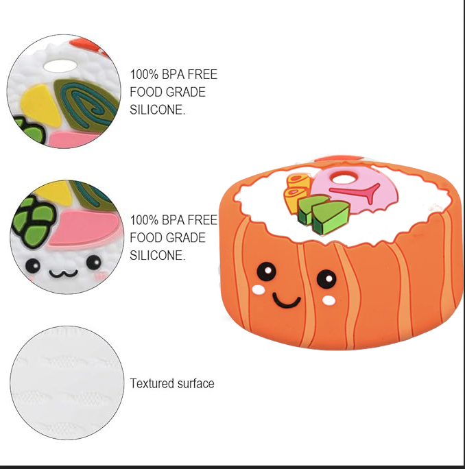 Textured Sushi Baby Teether Sushi