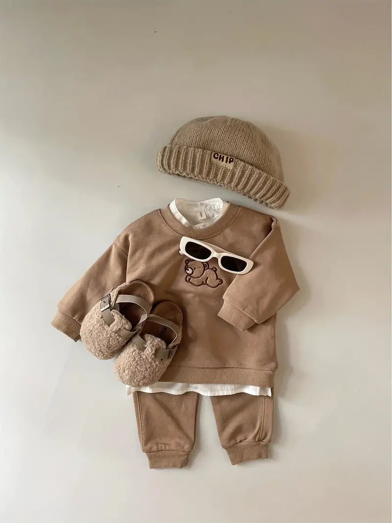 Korean Bear Sweatsuit Set