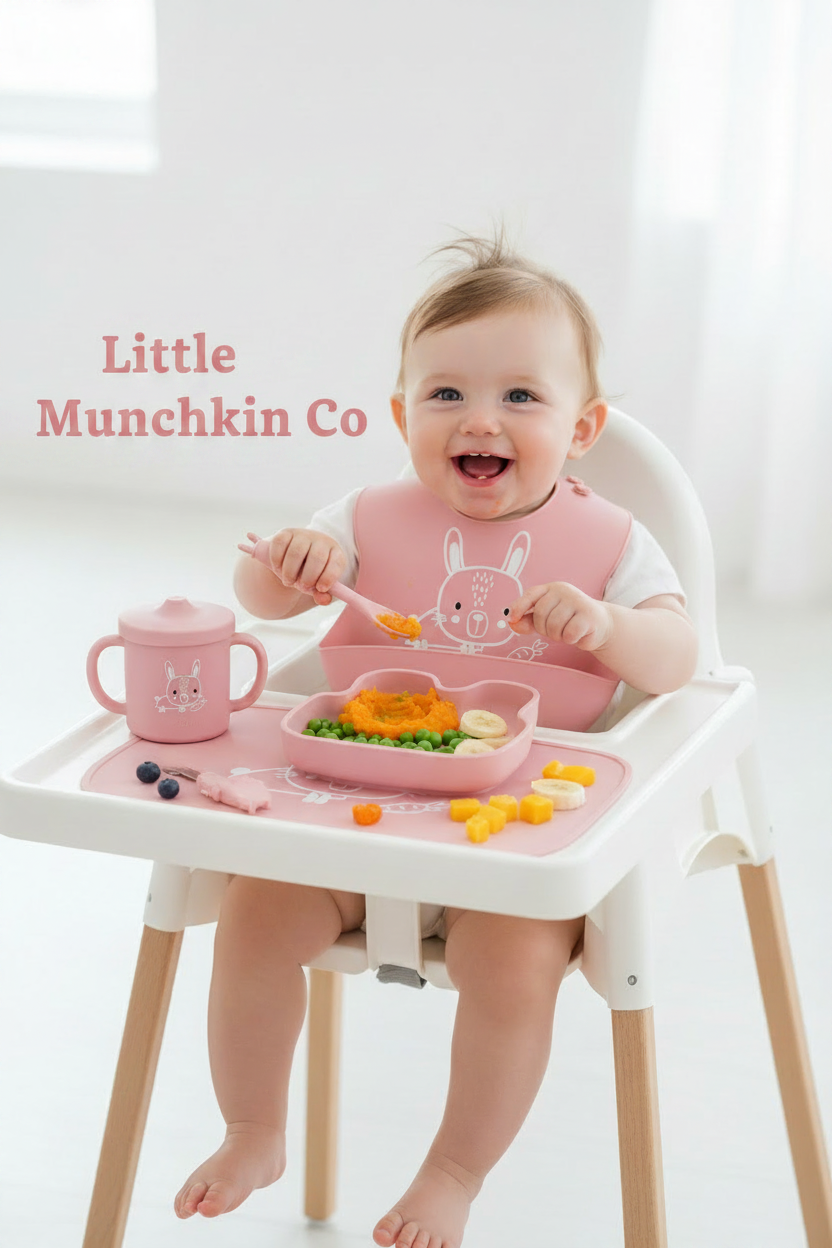 Bunny Silicone Baby Feeding Set 8-Piece