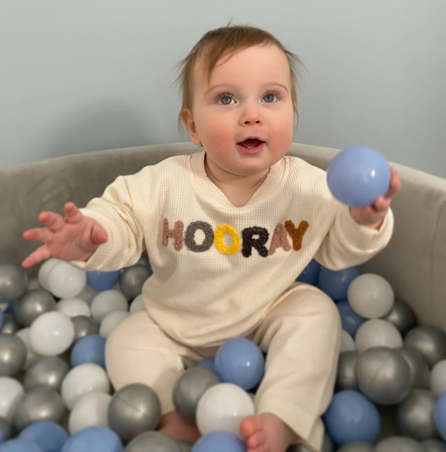 HOORAY Ribbed Baby Sweatsuit Set